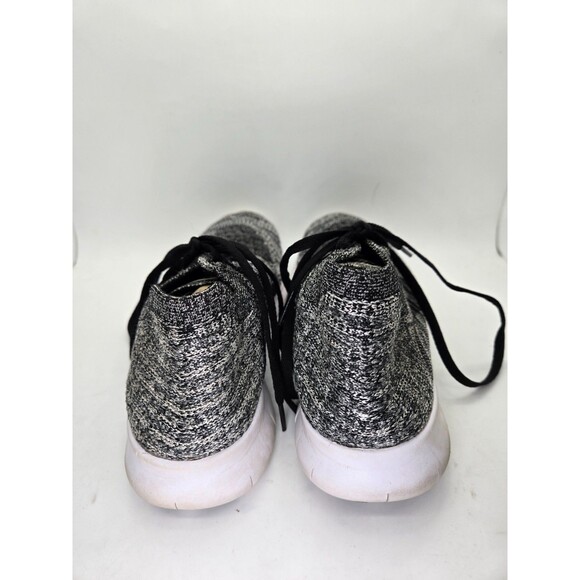 Nike Free RN Flyknit Shoes Womens 7.5 Black White Oreo Running Athletic Sneakers - Picture 5 of 8